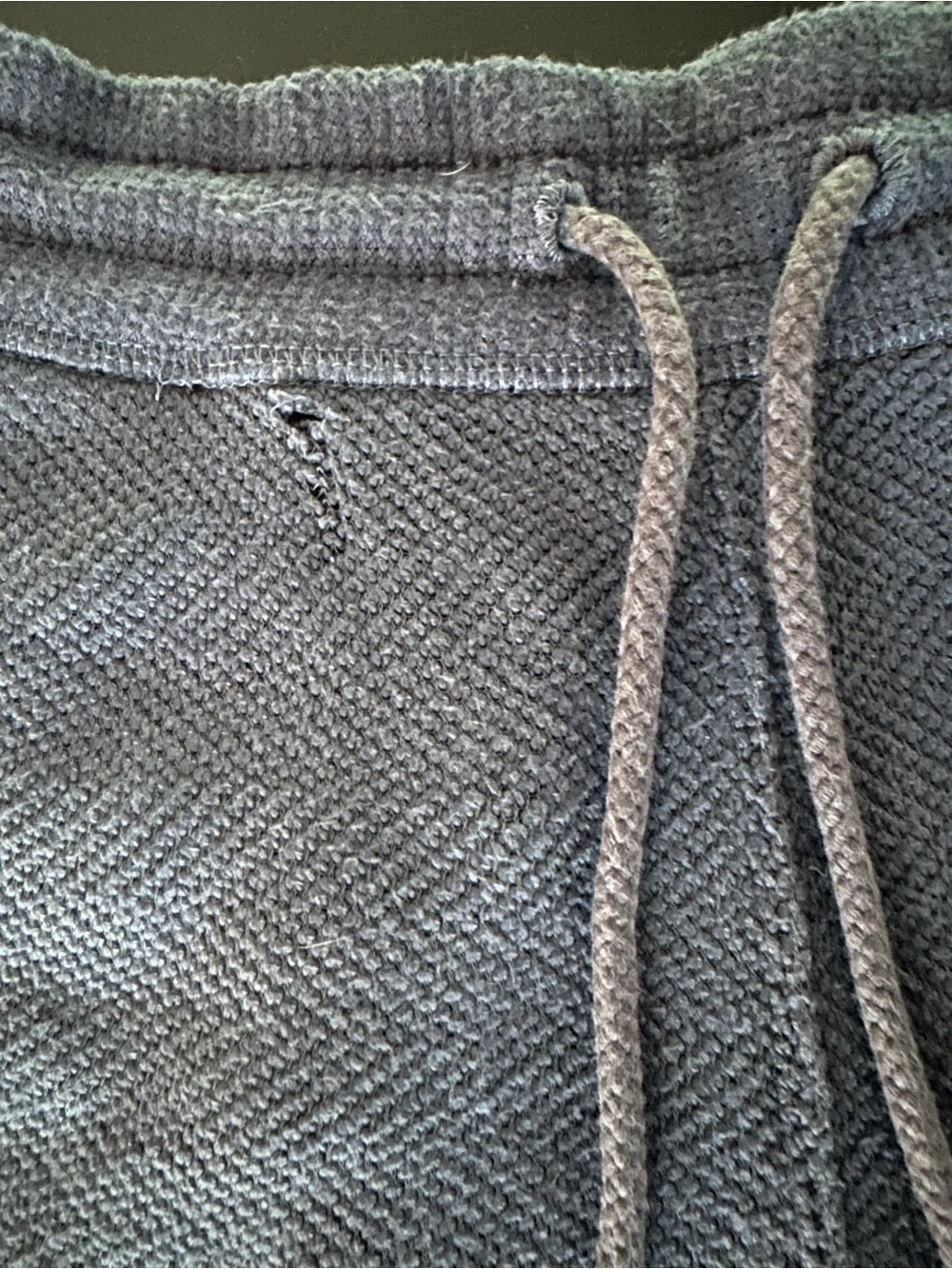 Faherty Whitewater Shorts Mens Small Organic Cotton Navy Drawstring Textured